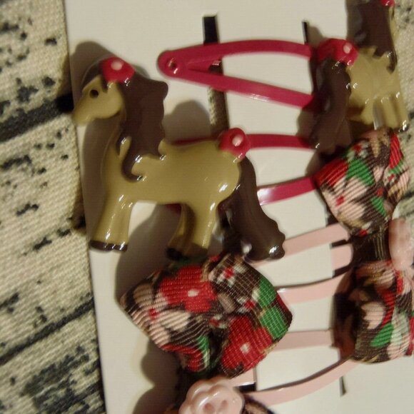 Gymboree Pony Club Hair Snap Clips Size 3 4 5 6 7 NWT Bow Horse. - Picture 3 of 3